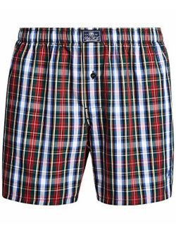 Men's Lot of 3 Cotton Boxer Shorts (Large) Plaids,Gingham Boxers