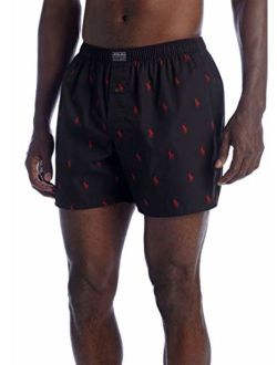 Polo Player Woven Boxer, M, Black/Red