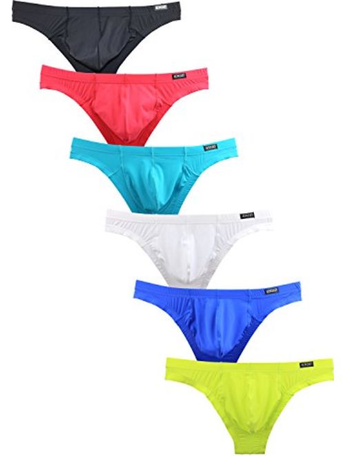 iKingsky Men's Cheeky Briefs Sexy Low Ries Pouch Mens Underwear