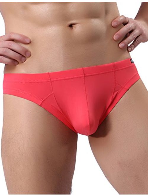 iKingsky Men's Cheeky Briefs Sexy Low Ries Pouch Mens Underwear