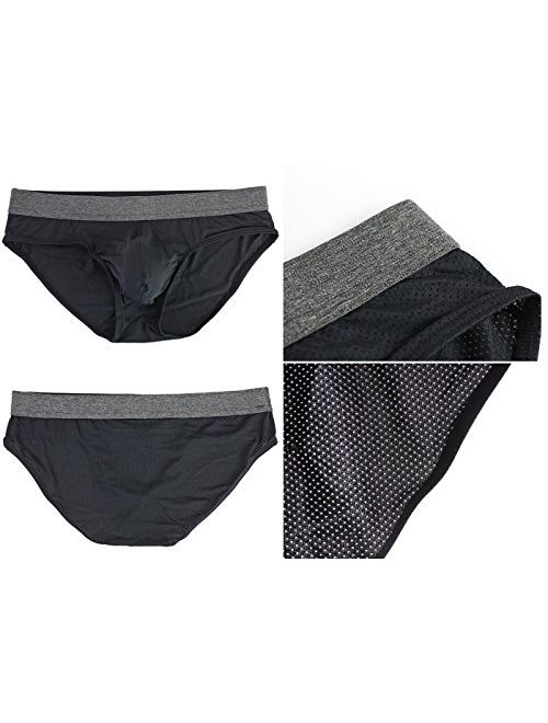 Tyhengta Mens Micro Mesh Briefs Soft Breathable Bulge Pouch Underwear