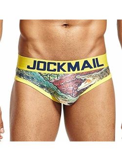 JOCKMAIL Brand Sexy Men Underwear hot Fun Playful Printed Men Briefs Men Panties