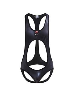 Leories Men's Jockstrap Leotard Underwear Jumpsuits Wrestling Singlet Bodysuit