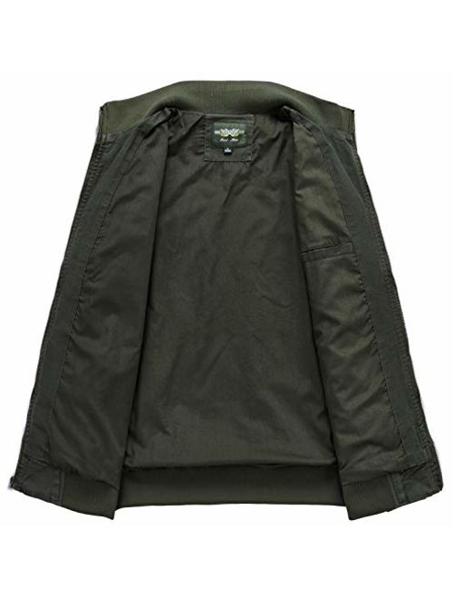 Heihuohua Men's Casual Military Jacket Cotton Field Jacket