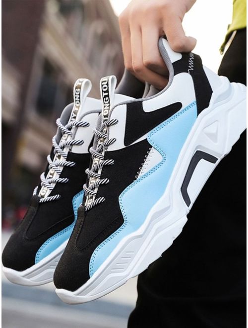 Shein Men Lace-up Front Colorblock Sneakers