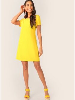 Neon Yellow Tunic Dress