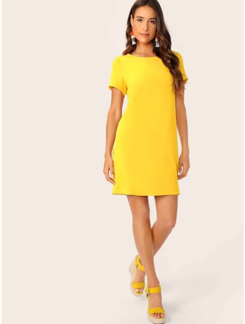Shein Neon Yellow Tunic Dress