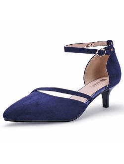 Women's IN2 Maxine Wedding Low Kitten Heels Closed Toe Party Dress Pumps Shoes for Bridal Bride Women