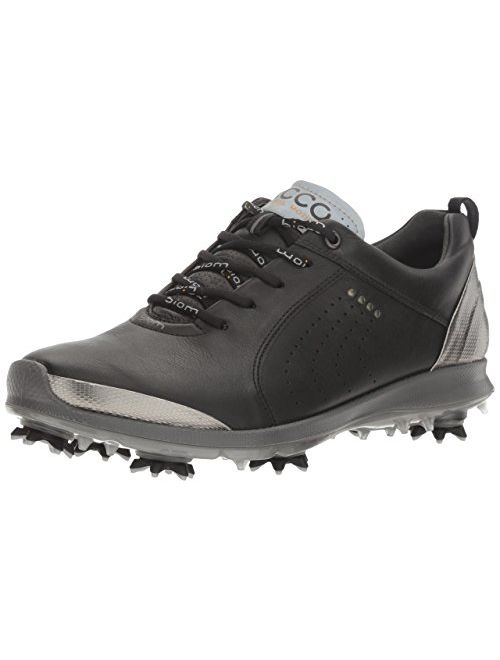 ECCO Women's BOIM G 2 Free Golf Shoe, Black/Buffed Silver, 8 M US