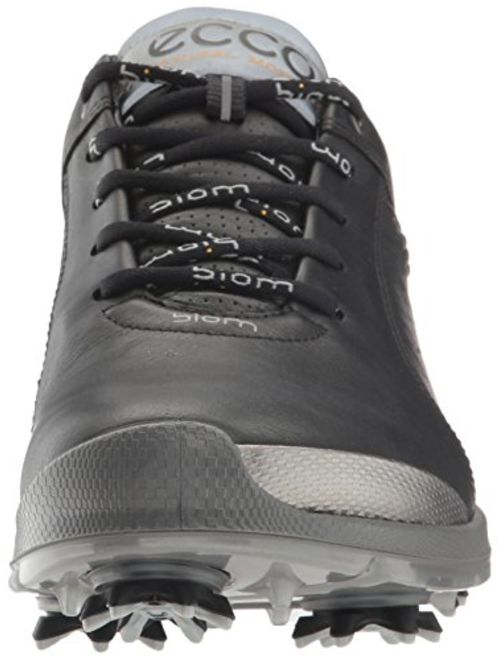 ECCO Women's BOIM G 2 Free Golf Shoe, Black/Buffed Silver, 8 M US