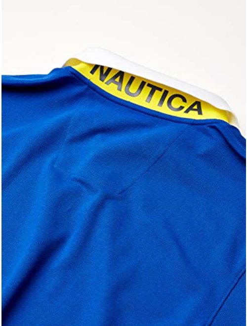 Nautica Men's Classic Fit Short Sleeve Performance Pique Polo Shirt