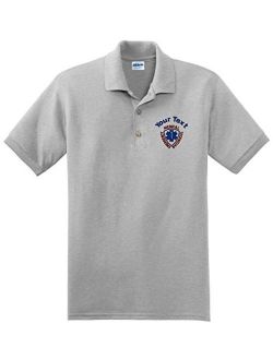 Personalized Custom Embroidered EMT, EMS or EMR Symbol Polo Shirt