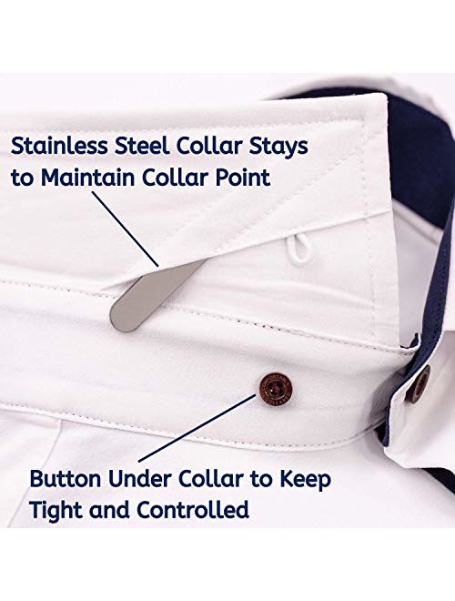 CC Performance Slim Fit Short Sleeve Button Down Shirts for Men | Wrinkle Free Washable Casual Button Up Shirts for Men
