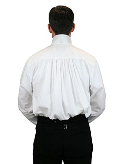 Historical Emporium Men's Victorian High Collar Stud/Cufflink Convertible Dress Shirt