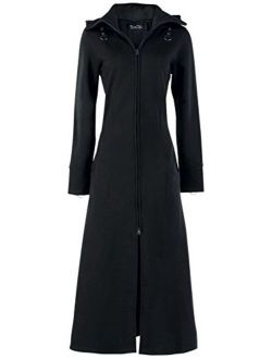 DarcChic Womens Raven Coat Black Gothic Full Length Long Steampunk