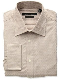 Men's Tailored Fit Check Spread Collar Dress Shirt