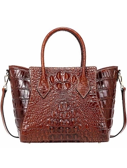 Embossed Crocodile Handbags for Ladies Designer Purses Top Handle Shoulder Bag