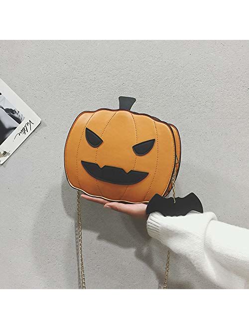 Halloween Pumpkin Crossbody Bag Women Handbag Tote Trick Or Treat Little devil Shoulder Messenger BagGirls Candy Bag