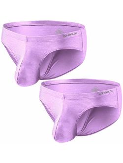 ZONBAILON Mens Bulge Enhancing Underwear Sexy Big Bulge Pouch Low Rise Briefs Bikini Pack