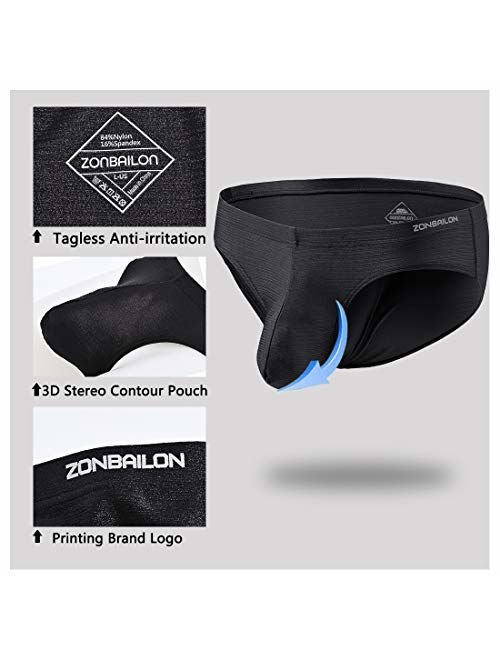 Buy ZONBAILON Mens Bulge Enhancing Underwear Sexy Big Bulge Pouch Low ...