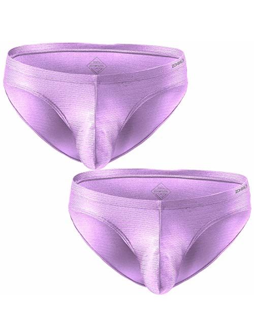 ZONBAILON Mens Bulge Enhancing Underwear Sexy Big Bulge Pouch Low Rise Briefs Bikini Pack