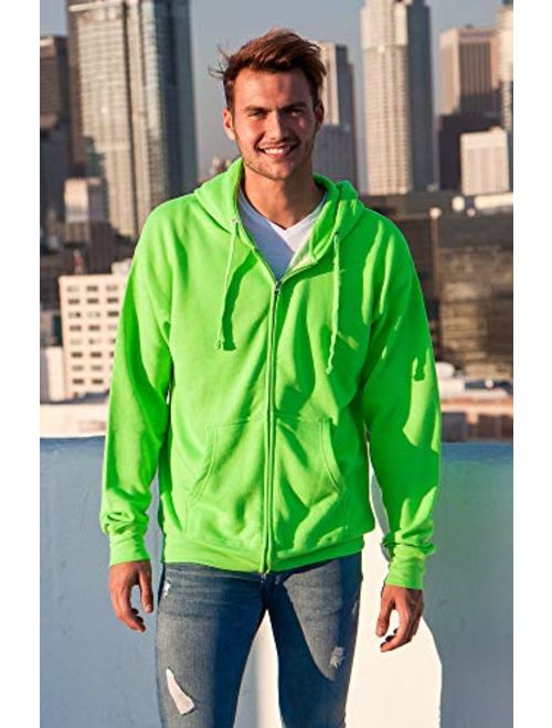 Zeratova Mens Full Zip up Hoodie Fleece Heavyweight Hooded Jacket Sweatshirt Long Sleeve