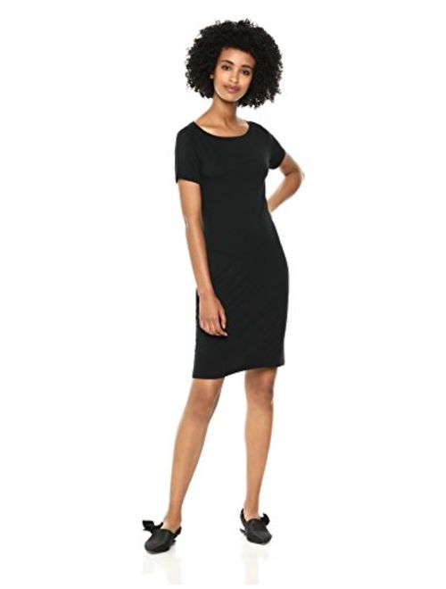 Amazon Brand - Daily Ritual Women's Jersey Short-Sleeve Bateau-Neck T-Shirt Dress
