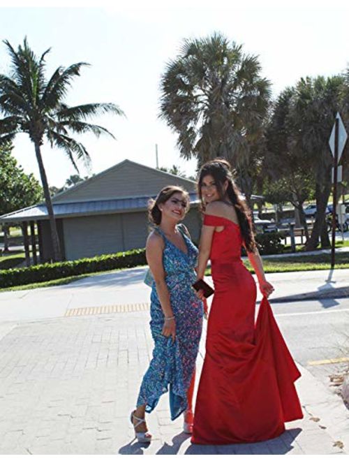 yinyyinhs Off The Shoulder Mermaid Prom Dress Sweetheart Long Formal Evening Gown Teal Size 6