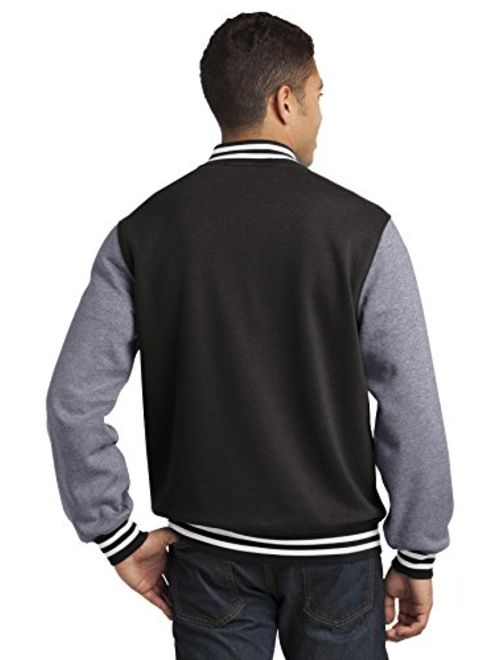 Sport Tek Fleece Letterman Jacket. ST270