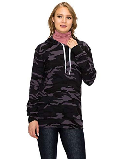 ALWAYS Women's Fleece Hoodie - Premium Soft Casual Basic Long Sleeve Sweatshirt Black S