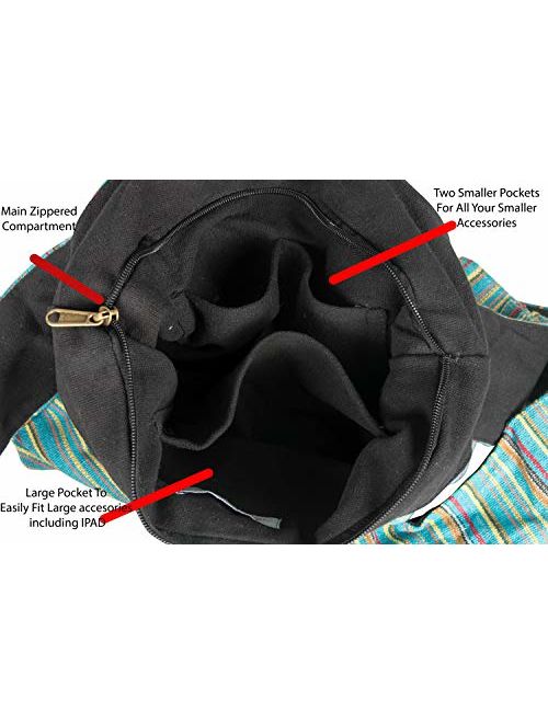 Hobo Shoulder Bag Messenger Casual Everyday Large Hippie Market Thick Functional