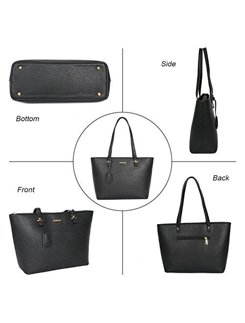YTL Women Fashion Handbags Tote Bag Shoulder Bag Top Handle Satchel Purse Set 4pcs