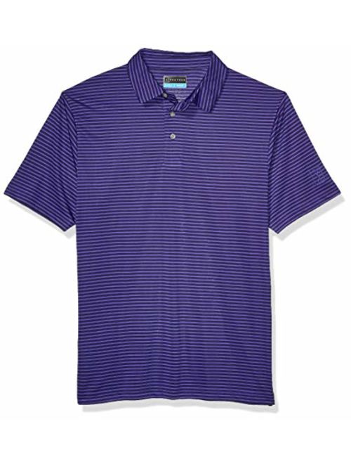 PGA TOUR Men's Short Sleeve Feeder Stripe Polo Shirt