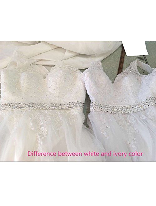 OWMAN Lace V Neck Wedding Dress Beaded Bridal Dresses Appliques Straps Wedding Gown