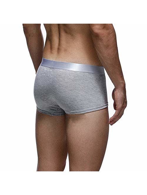 Men's Underwear Boxer Briefs 5 Pack Ultra Soft Comfy Breathable Micro Modal Trunks No Fly