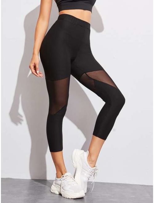 Shein Mesh Insert Leggings
