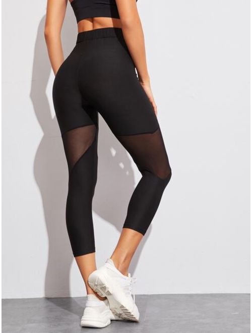 Shein Mesh Insert Leggings