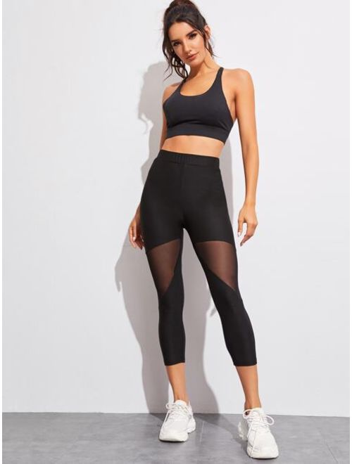 Shein Mesh Insert Leggings