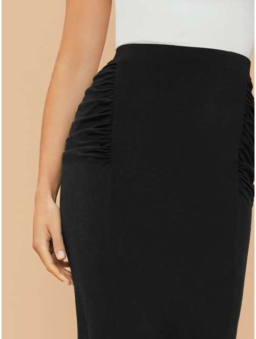 Shein Ruched Detail Maxi Skirt