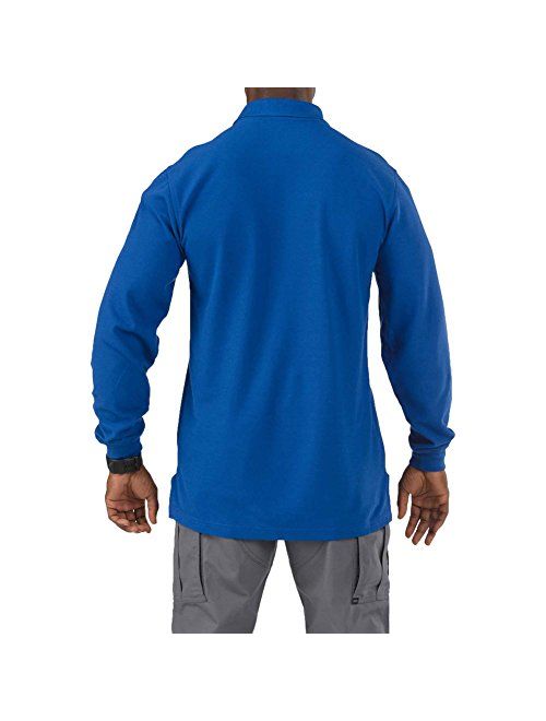 5.11 Tactical Men's Utility Long Sleeve Polo, Polyester-Cotton, Integrated Side Vents, Style 72057