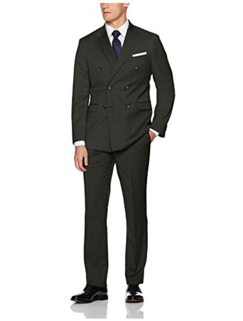 Kenneth Cole New York Men's Double Breasted Modern Fit 6 Button Suit