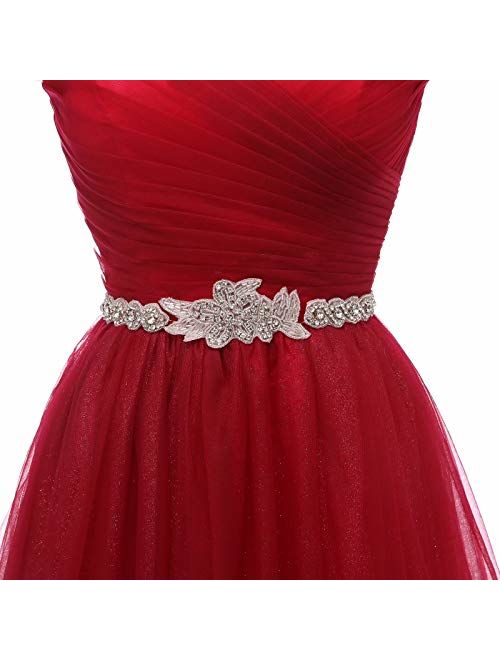 AiniDress Women's A-line Tulle Prom Dresses Off the Shoulder Formal Evening Ball Gown