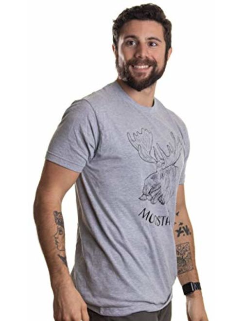 Moostache | Dad Joke Funny Stupid Animal Moose Humor Pun Mustache Men T-Shirt