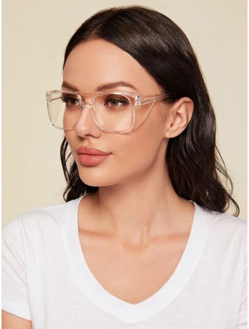 Shein Clear Flat Top Acrylic Protective Goggle Glasses