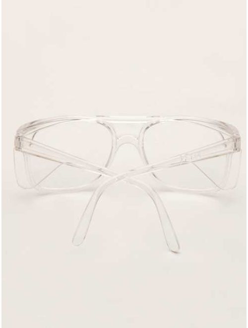Shein Clear Flat Top Acrylic Protective Goggle Glasses