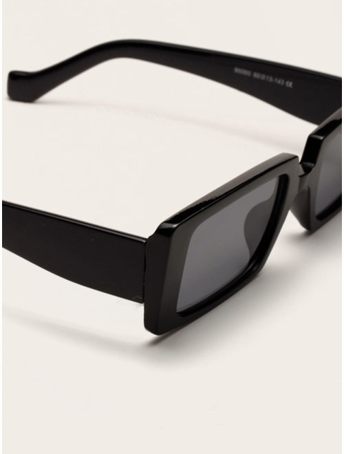 Shein Acrylic Frame Rectangle Sunglasses