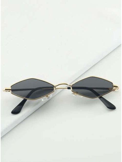 Shein Metal Frame Diamond Sunglasses