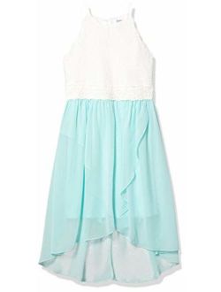 Girls' Scalloped Bodice High-Low Party Dress