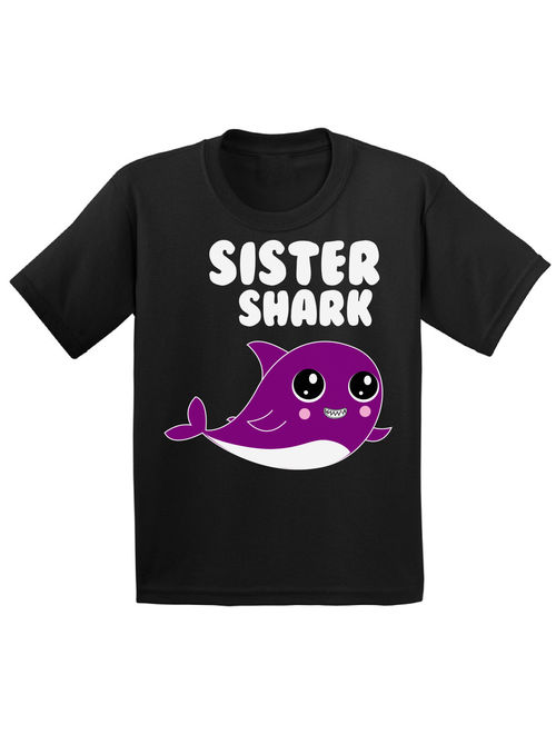 Awkward Styles Sister Shark Toddler T-Shirt Family Shirts Baby Shark Family Shirts Kids Shark T Shirt Matching Shark Shirts for Family Shark Birthday Party for Girls Shar