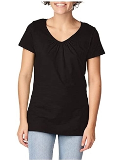 Women's Shirred V-Neck T-Shirt